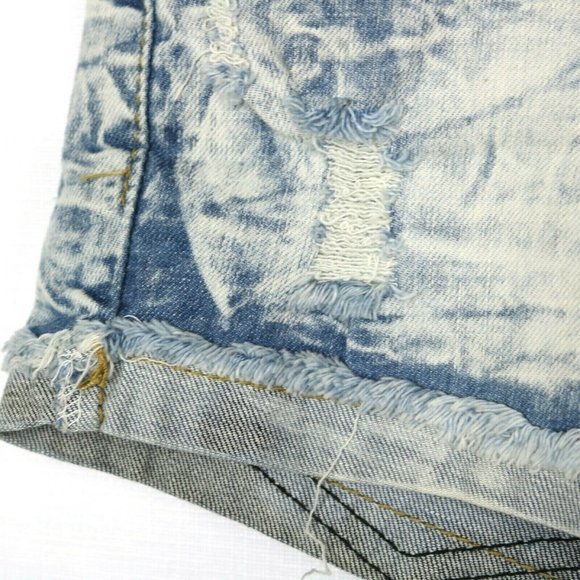 West 36th‎ Booty Cut Off Jean Shorts Stretch Distressed L Large - Picture 5 of 10